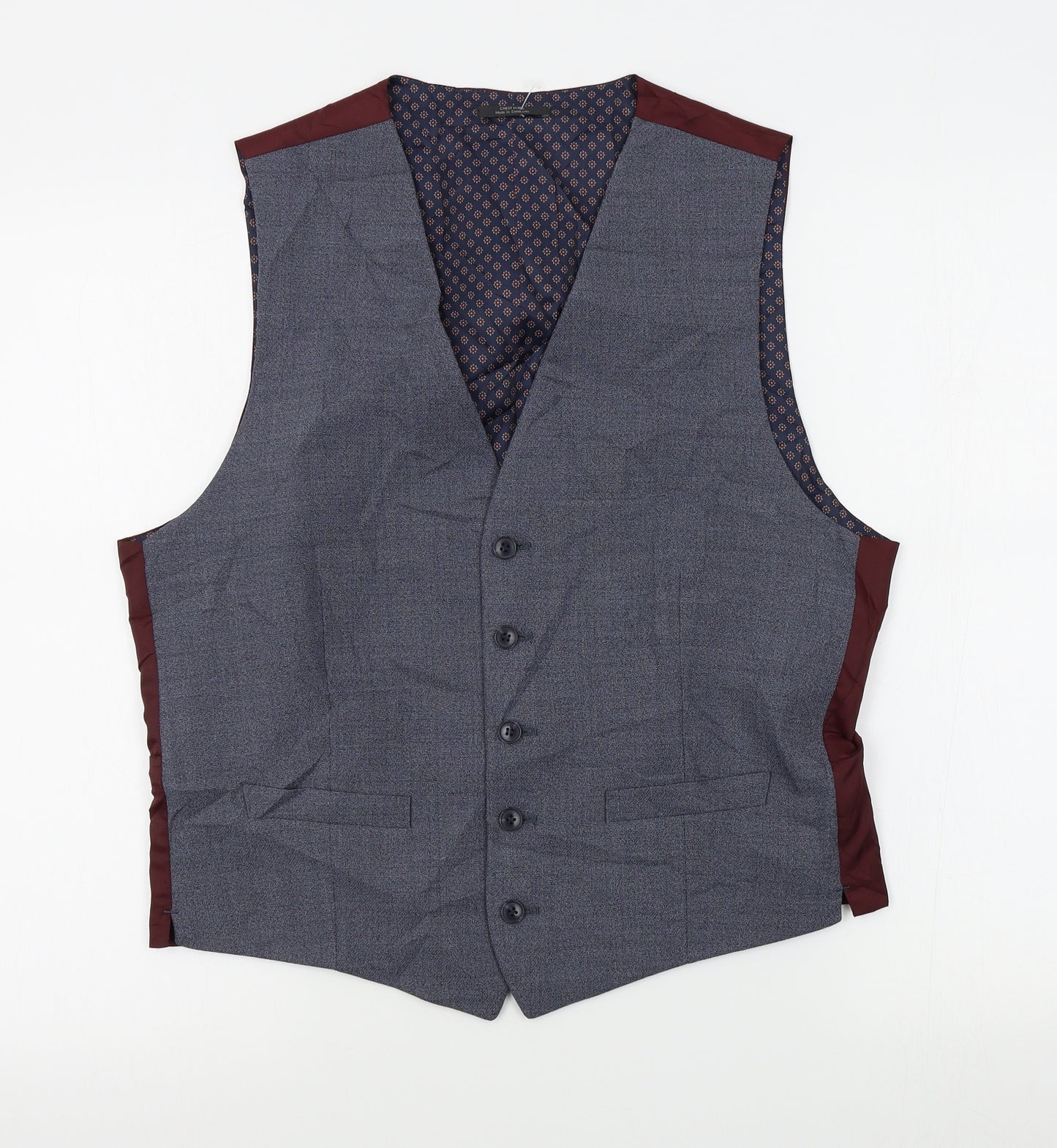 M&S Mens Blue    Suit Waistcoat Size M