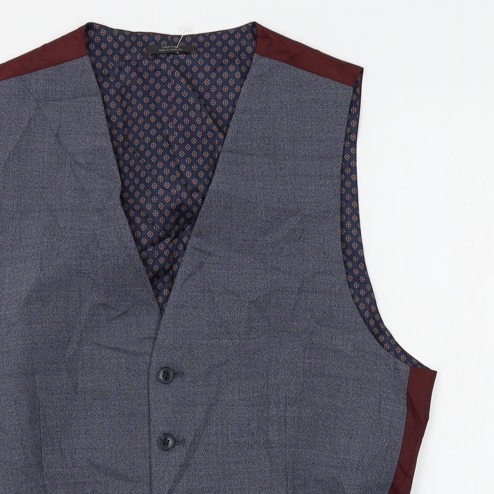 M&S Mens Blue    Suit Waistcoat Size M