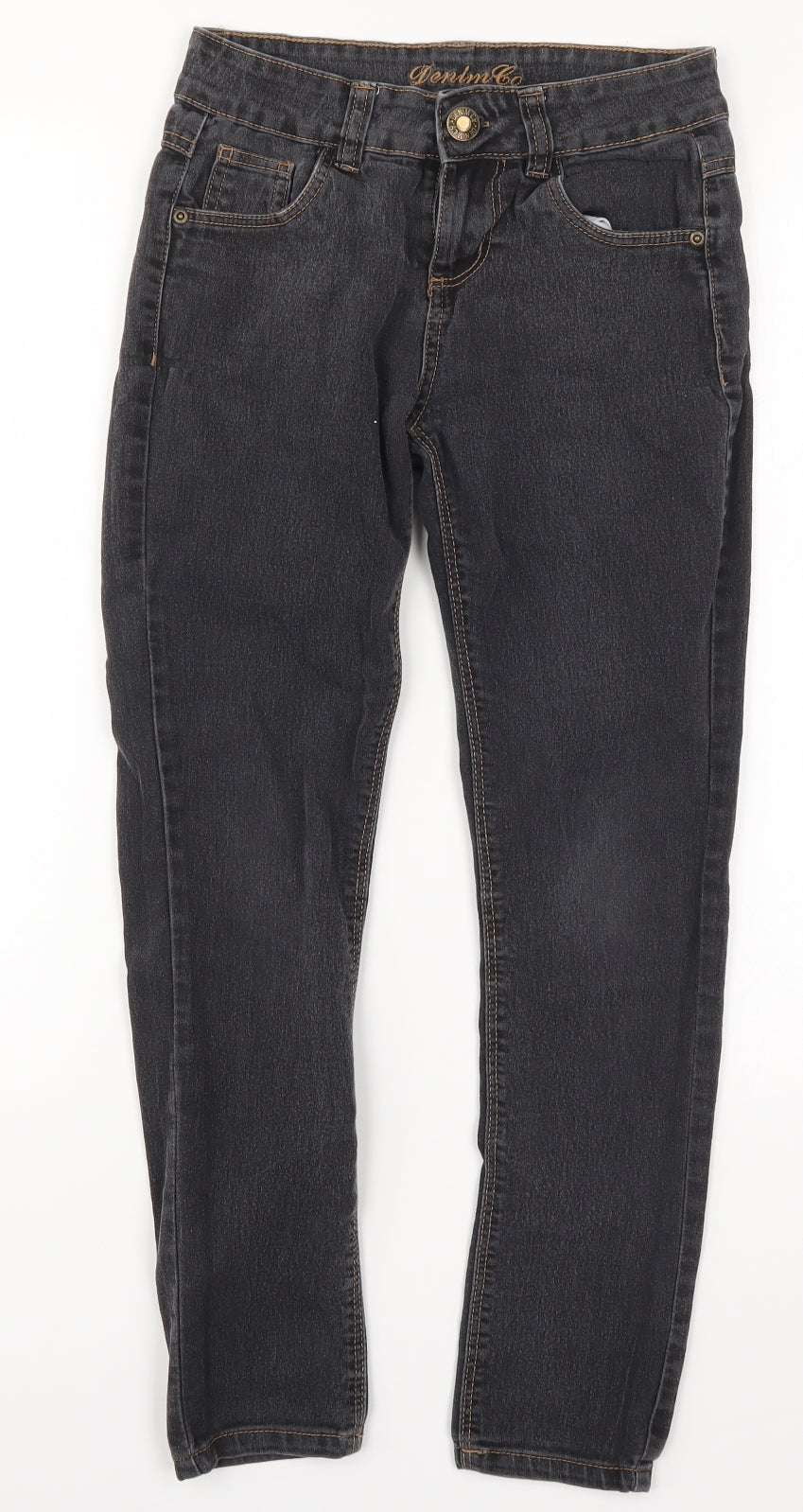 Denim Co Boys Grey  Denim Straight Jeans Size 11-12 Years