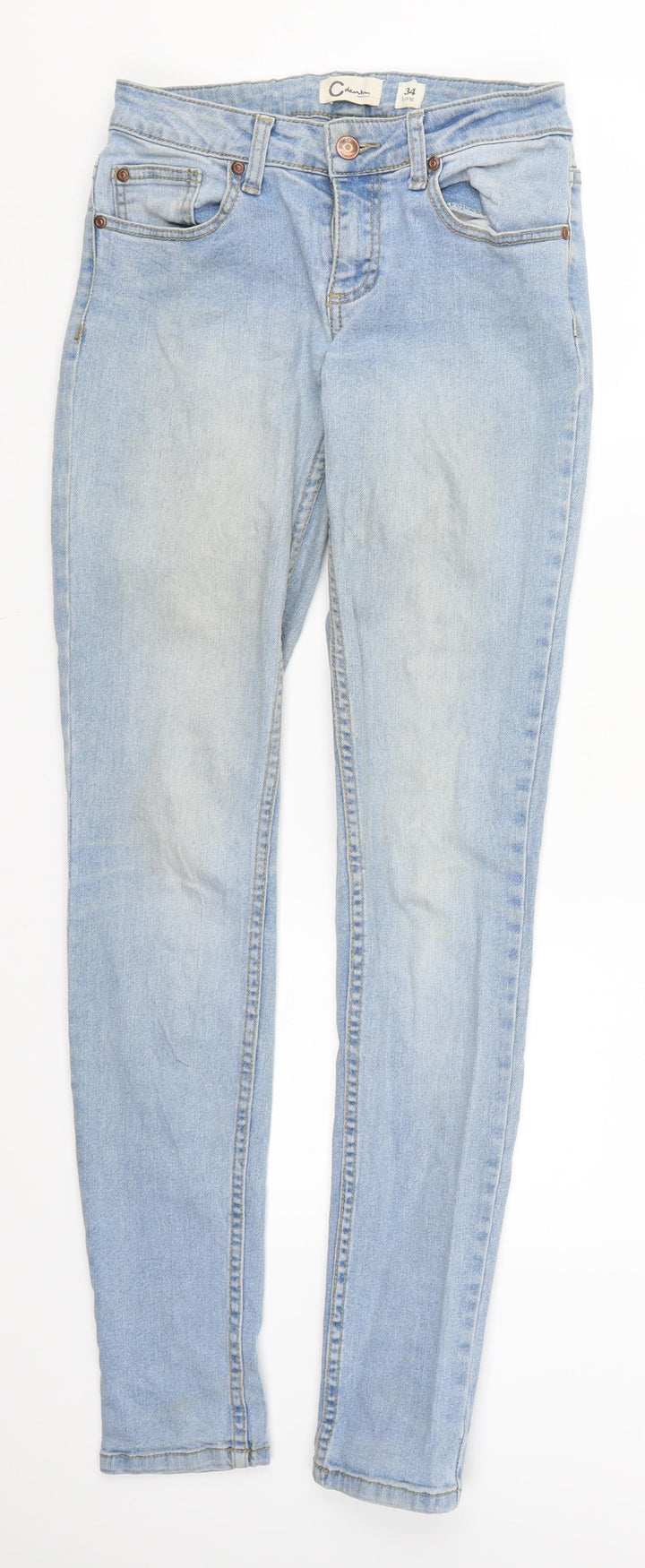 C Denim Womens Blue Denim Skinny Jeans Size 6 L32 in