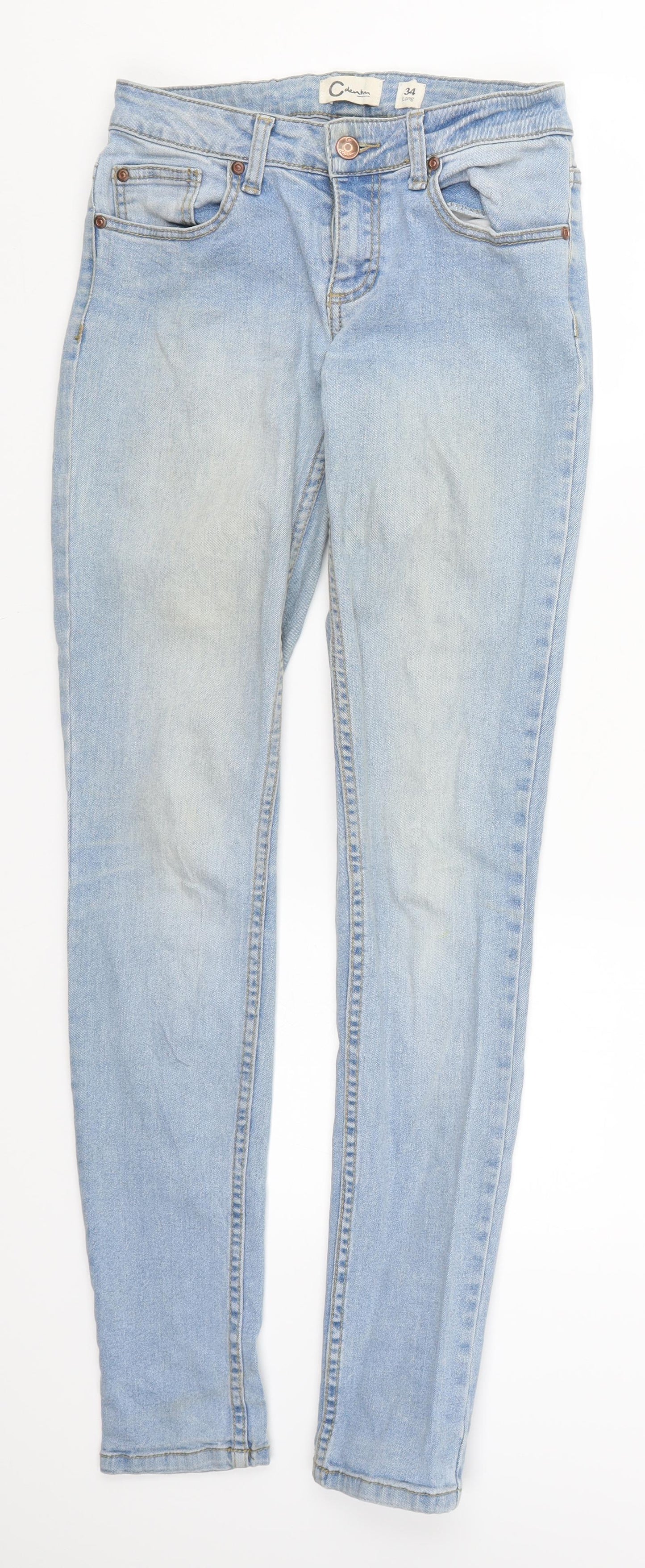 C Denim Womens Blue  Denim Skinny Jeans Size 6 L32 in