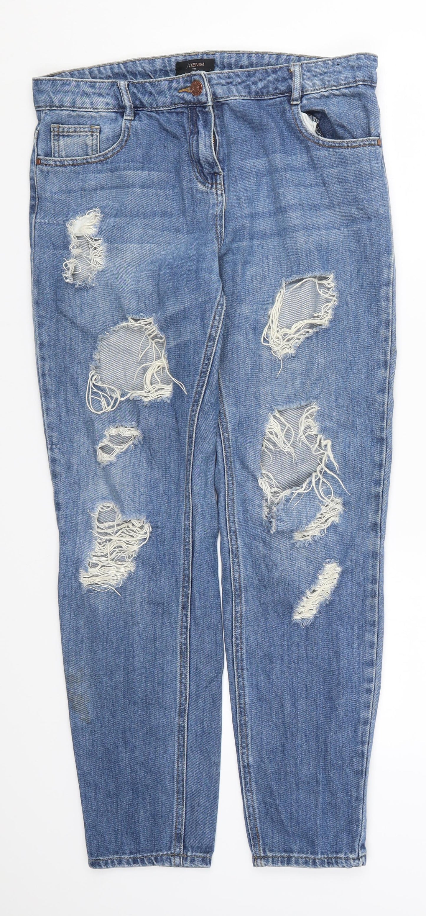 Matalan Womens Blue  Denim Mom Jeans Size 10 L28 in