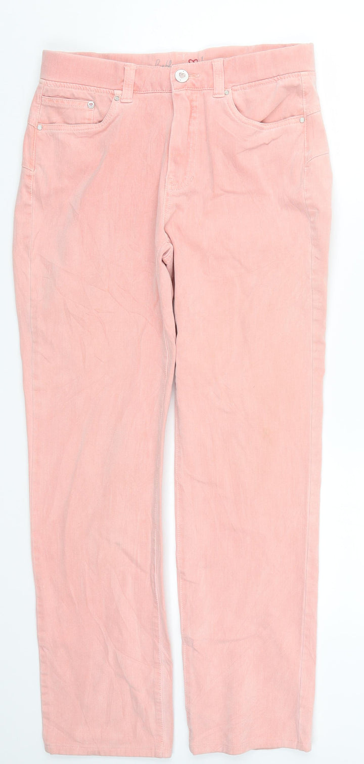 Preworn Womens Pink  Denim Straight Jeans Size 10 L27 in