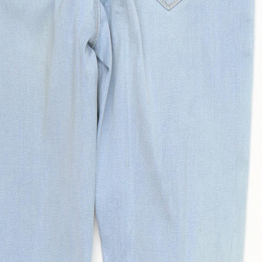 River Island Girls Blue  Denim Skinny Jeans Size 9 Years - Distressed Look