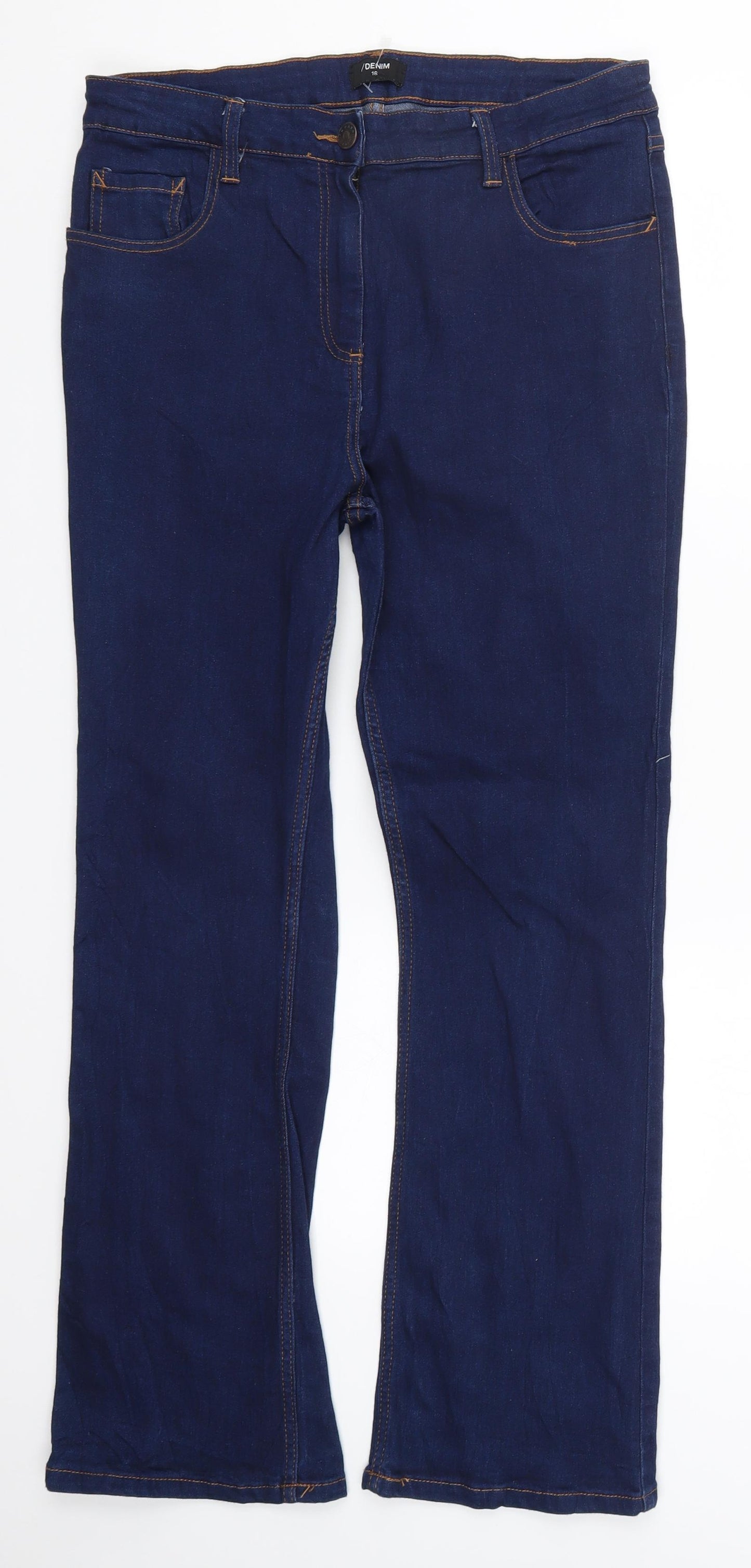 Matalan Womens Blue  Denim Straight Jeans Size 16 L28 in