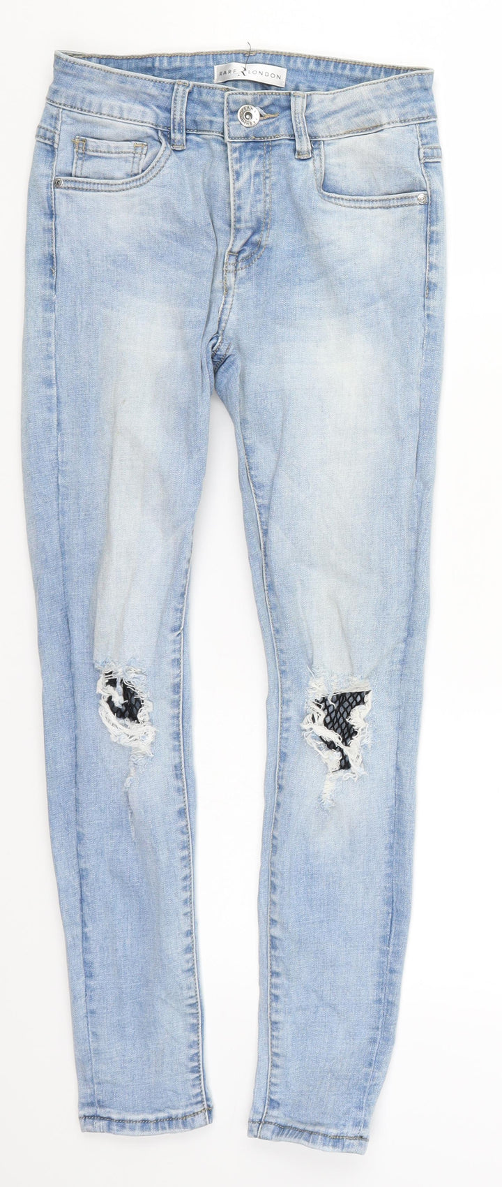 Rare London Womens Blue Denim Skinny Jeans Size 24 in L25 in - Netting