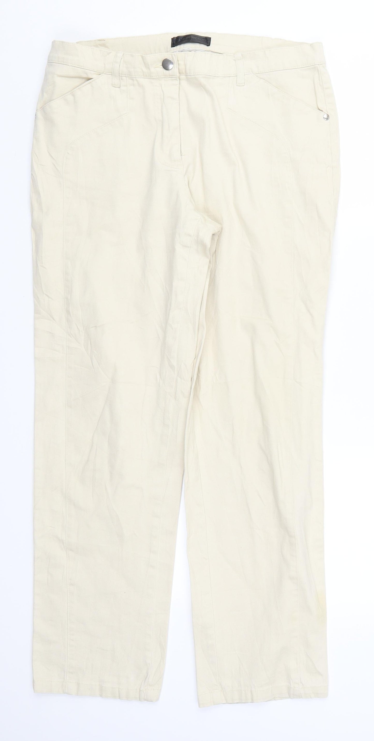BPC Womens Beige   Chino Trousers Size 32 in L28 in