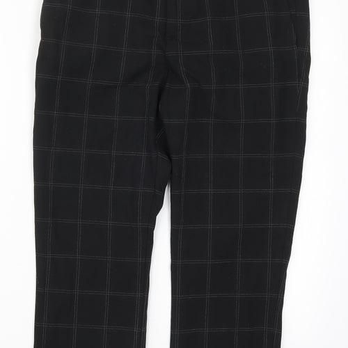 H&M Womens Black Check  Trousers  Size 32 in L25.5 in