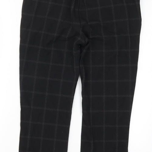 H&M Womens Black Check  Trousers  Size 32 in L25.5 in