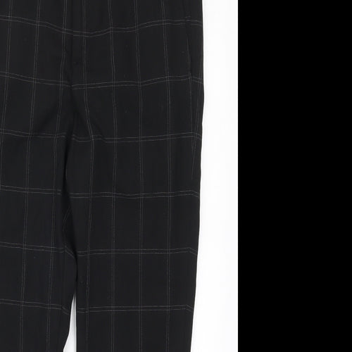 H&M Womens Black Check  Trousers  Size 32 in L25.5 in