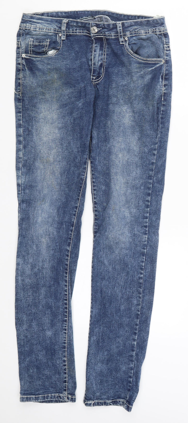 Preworn Womens Blue  Denim Skinny Jeans Size 30 in L29 in