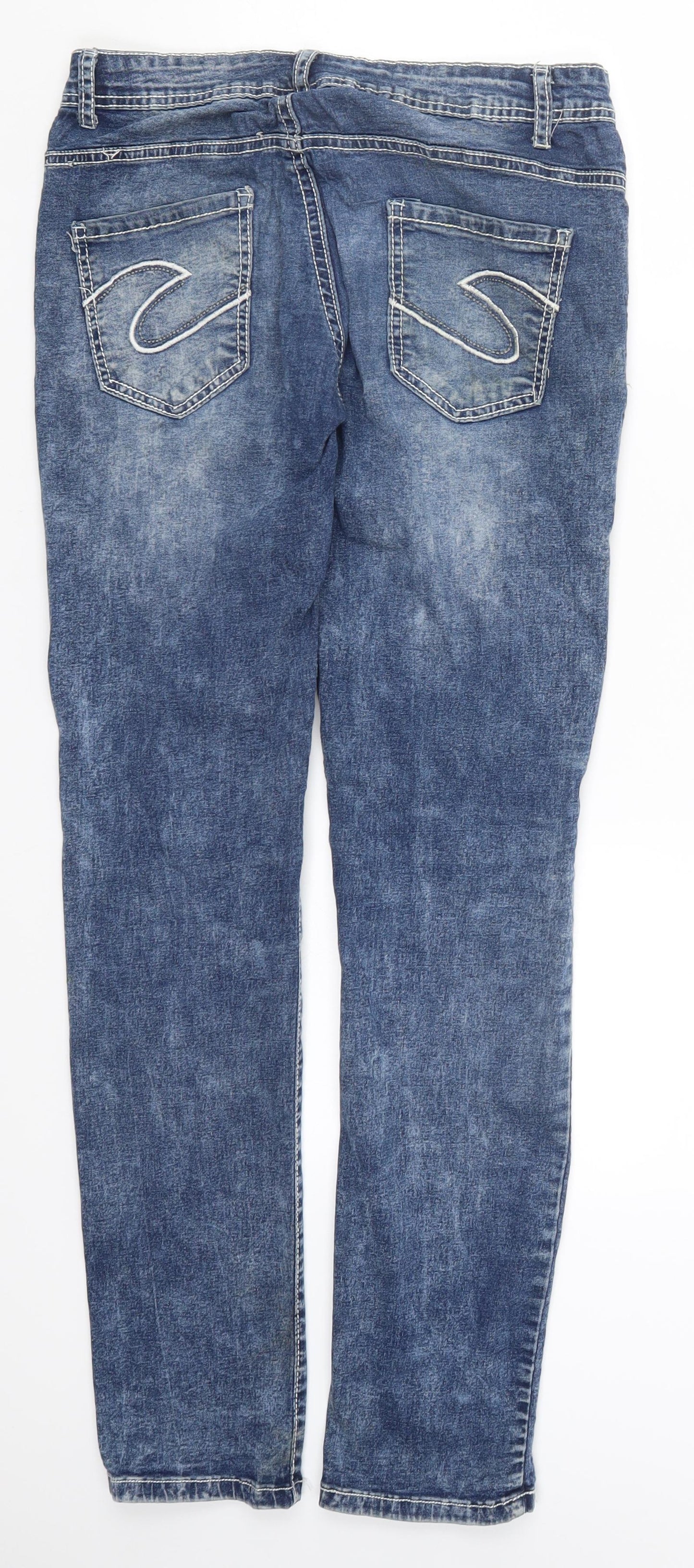 Preworn Womens Blue  Denim Skinny Jeans Size 30 in L29 in