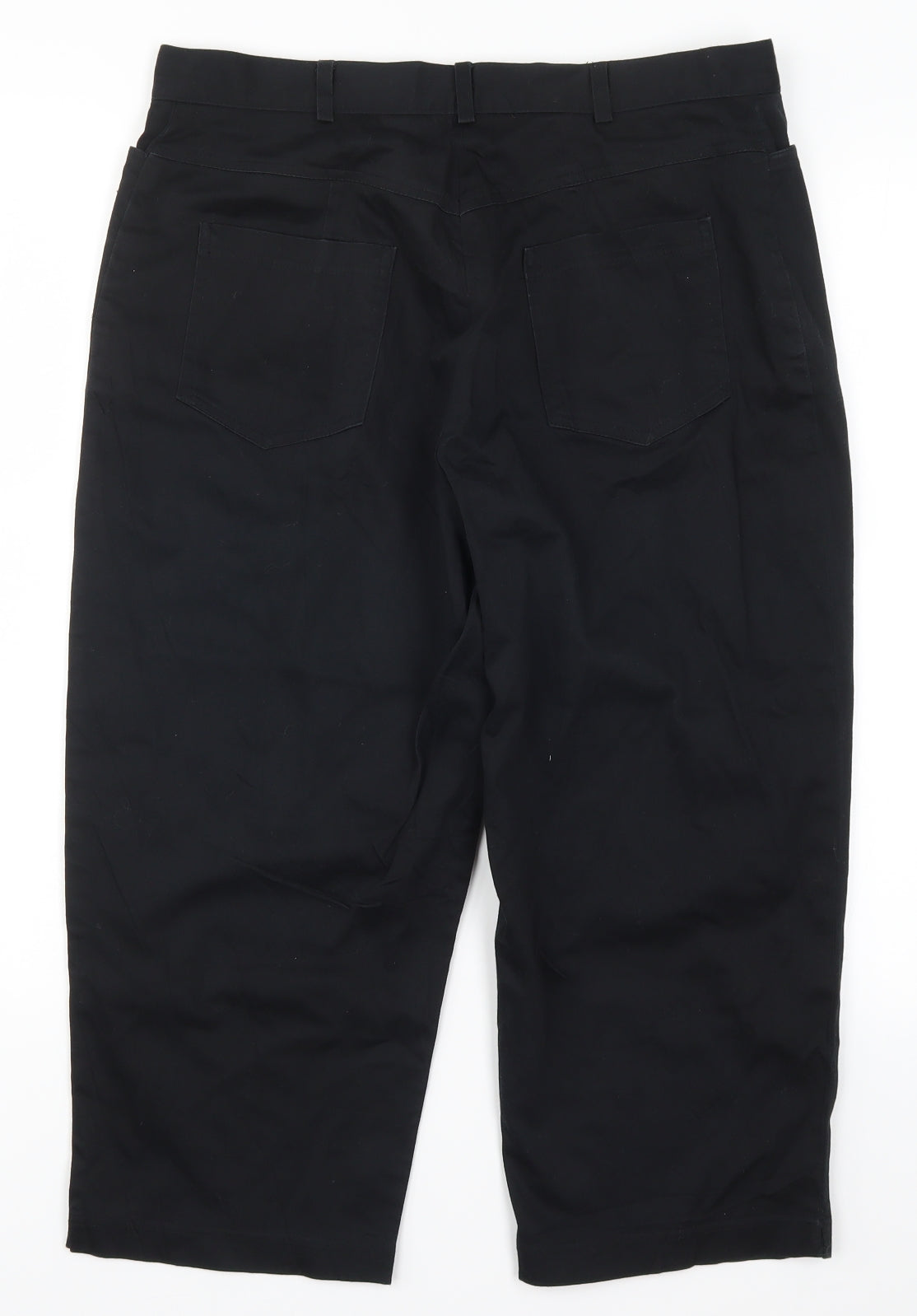 BHS Womens Black   Cropped Trousers Size 16 L20 in