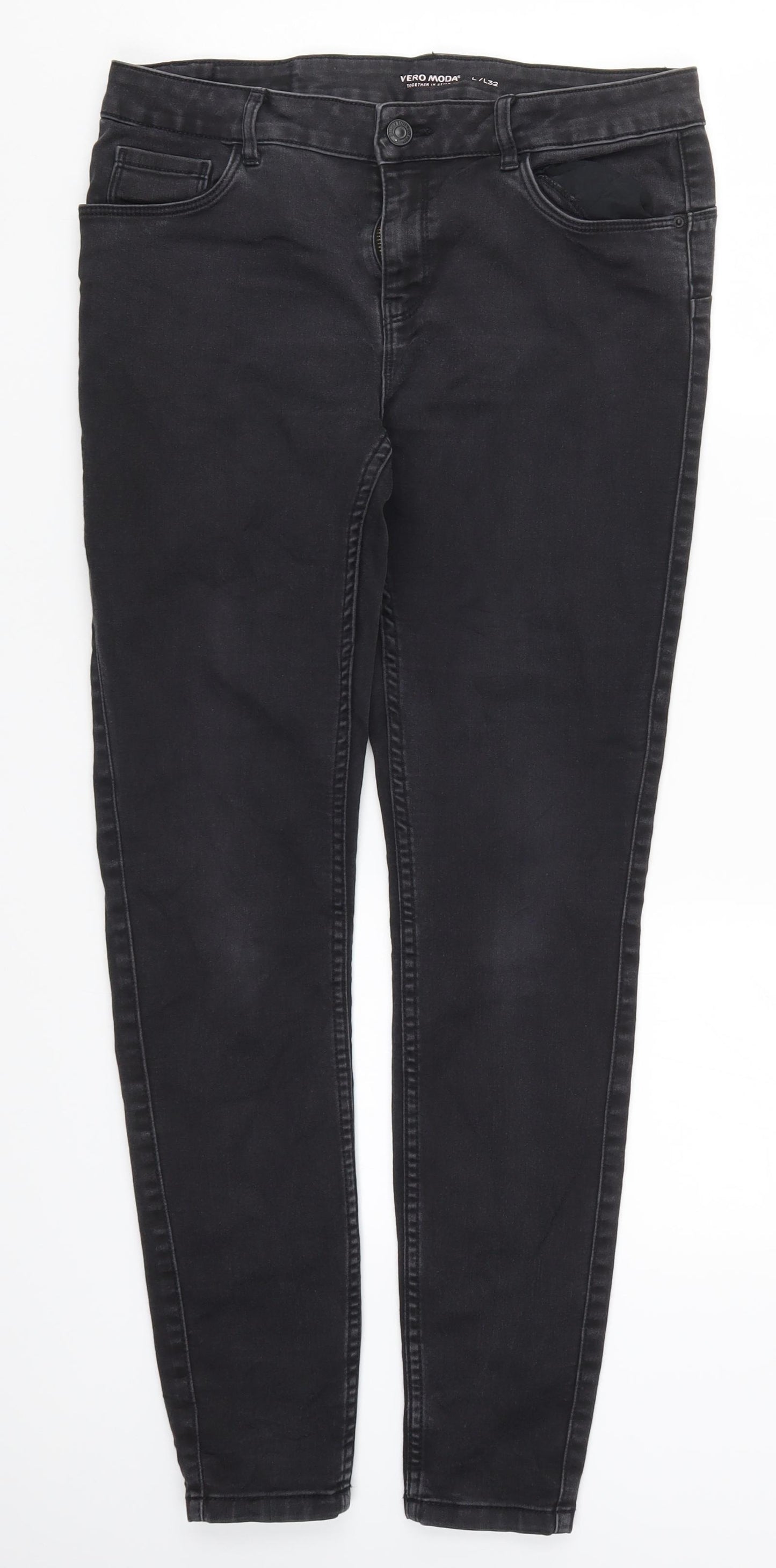 VERO MODA Womens Grey  Denim Skinny Jeans Size 32 in L29 in