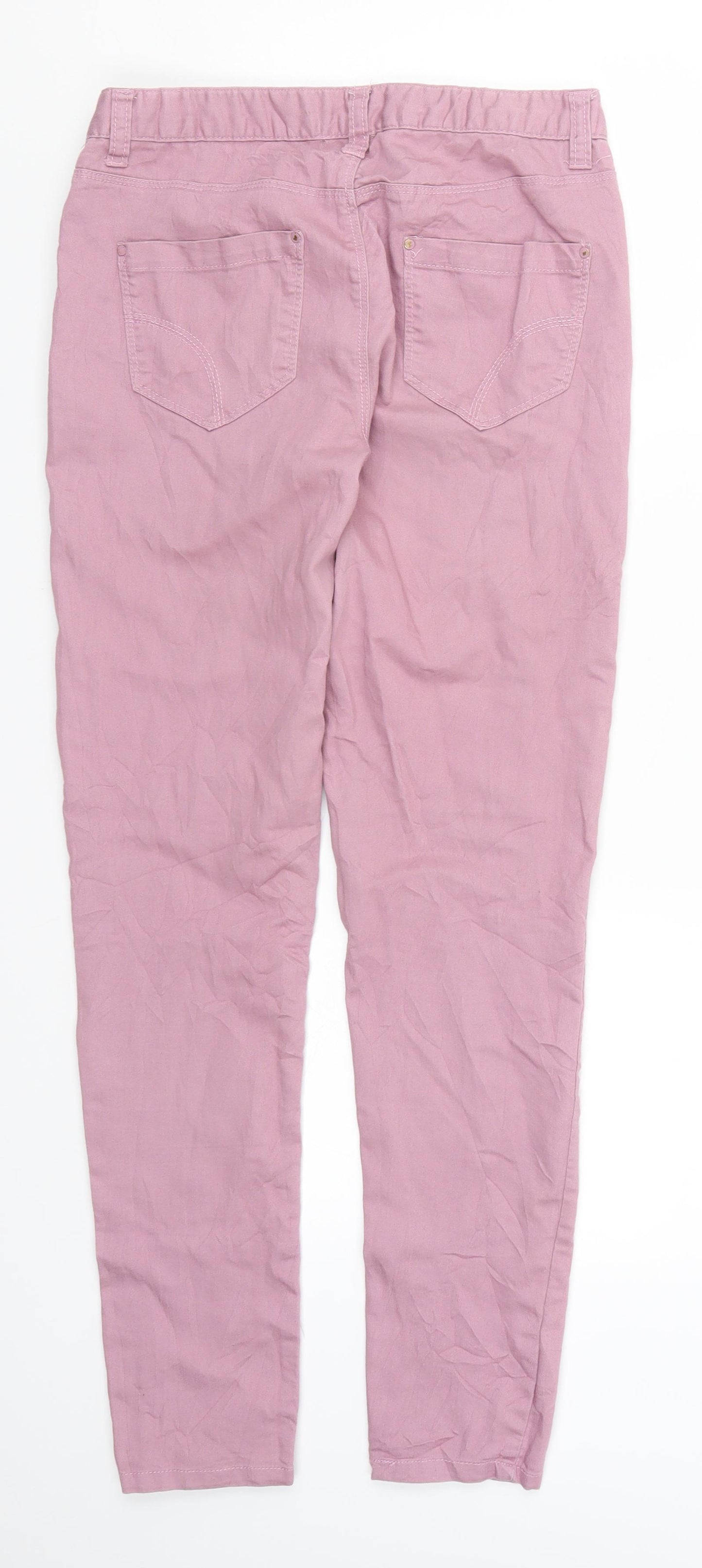 Denim Co Womens Pink  Denim Skinny Jeans Size 10 L28 in