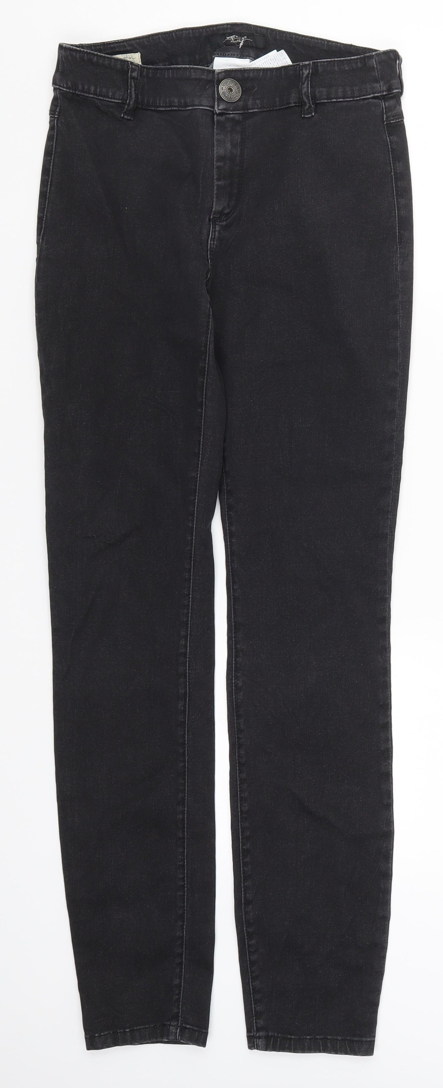 Max Mara Womens Black  Denim Skinny Jeans Size 8 L29 in