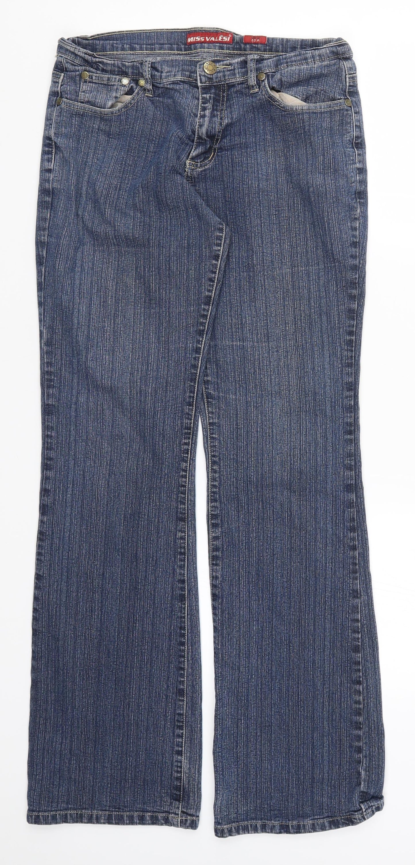 Miss Valesi Womens Blue  Denim Bootcut Jeans Size 12 L30 in