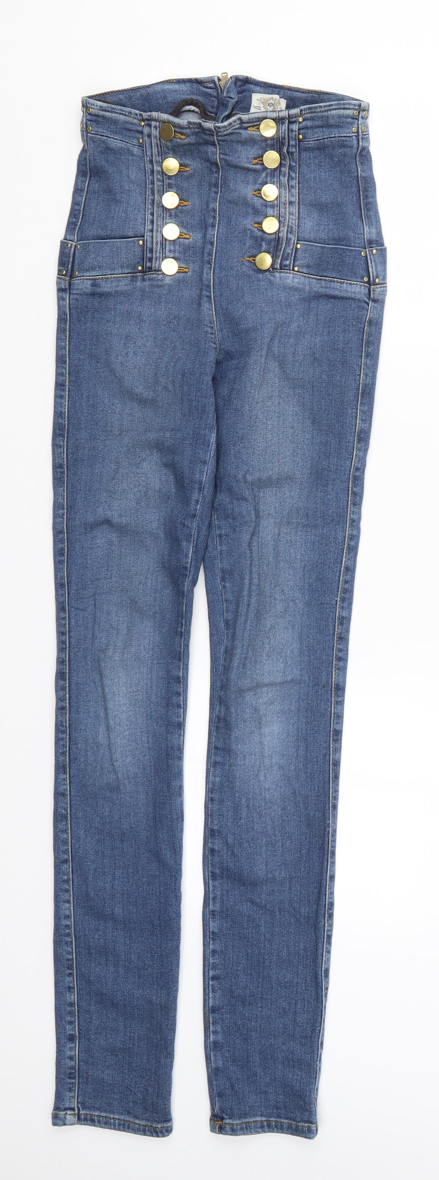 River Island Womens Blue  Denim Skinny Jeans Size 8 L30 in