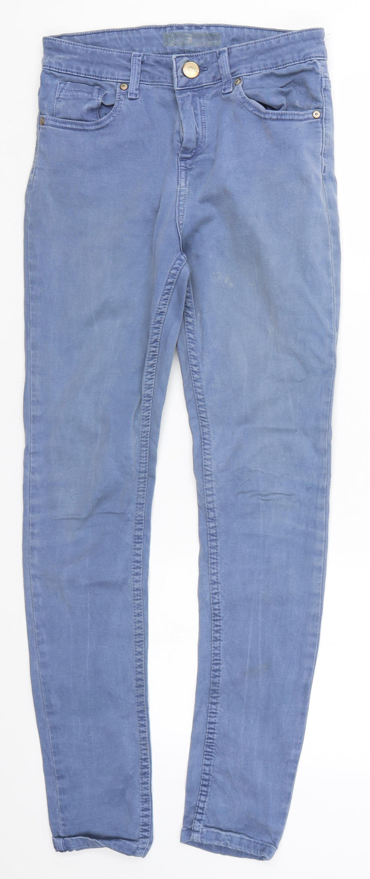 Topshop Womens Blue Denim Skinny Jeans Size 28 in L28 in