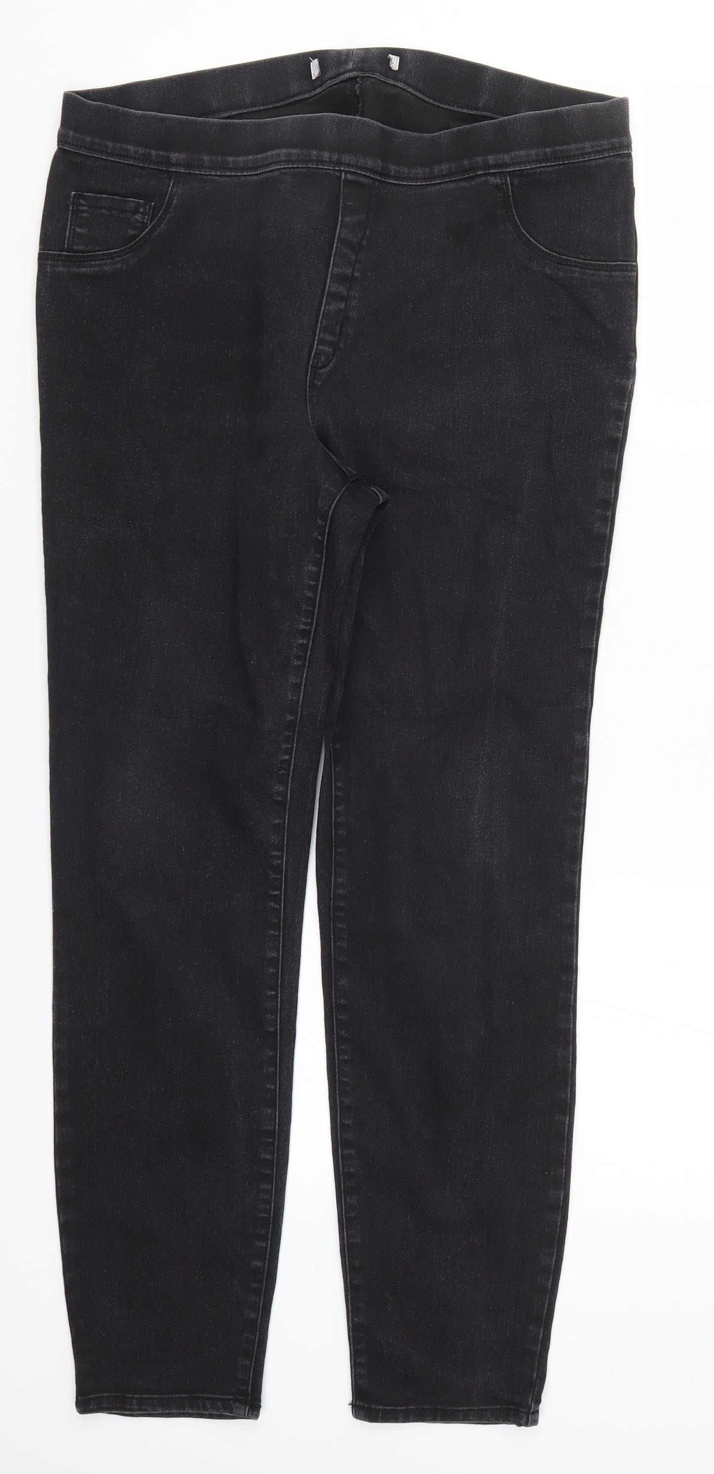 George Womens Grey  Denim Jegging Jeans Size 16 L27 in