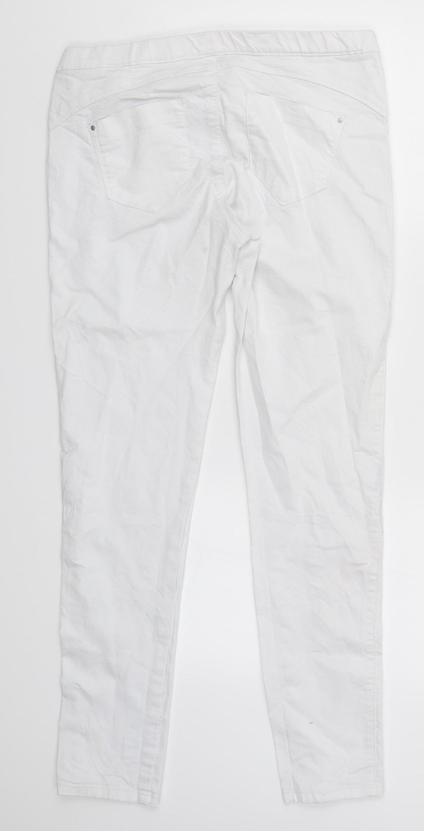 Denim Co Womens White  Denim Jegging Jeans Size 14 L28.5 in