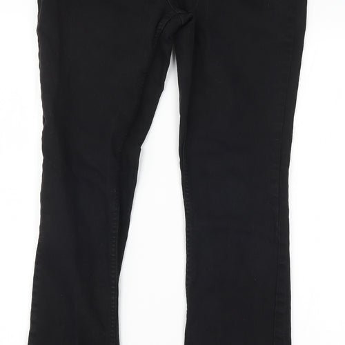 Denim Co Womens Black  Denim Straight Jeans Size 12 L29 in