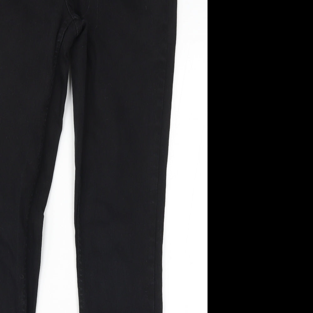 Denim Co Womens Black  Denim Straight Jeans Size 12 L29 in