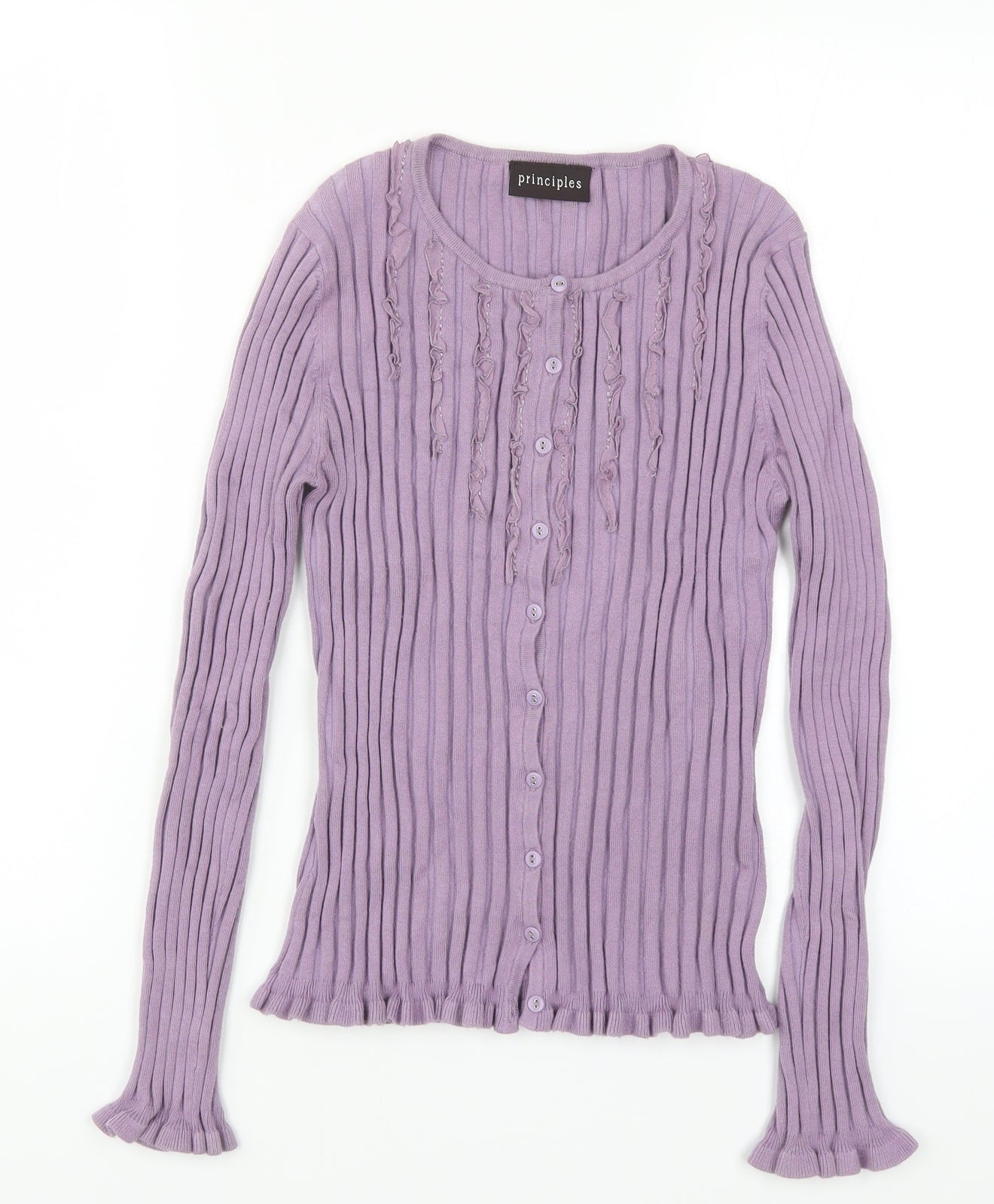 Principles Womens Purple  Knit Cardigan Jumper Size 12
