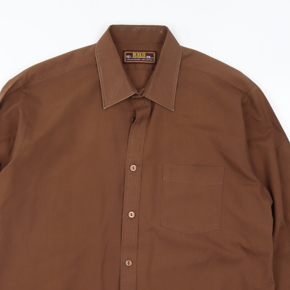 BHS Mens Brown    Dress Shirt Size 15.5