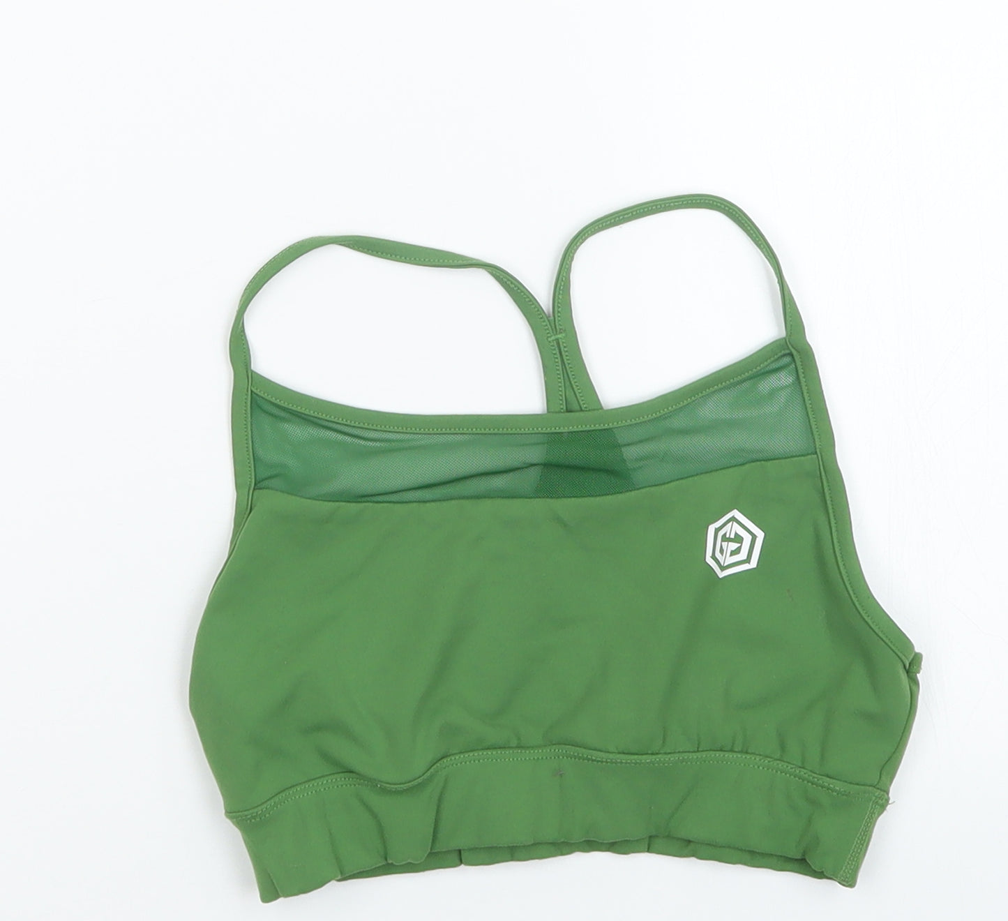 GYMGARMZ Womens Green   Cropped T-Shirt Size S  - Sports Bra
