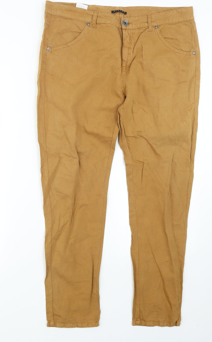 Sisley Womens Brown   Trousers  Size 35 in L29 in