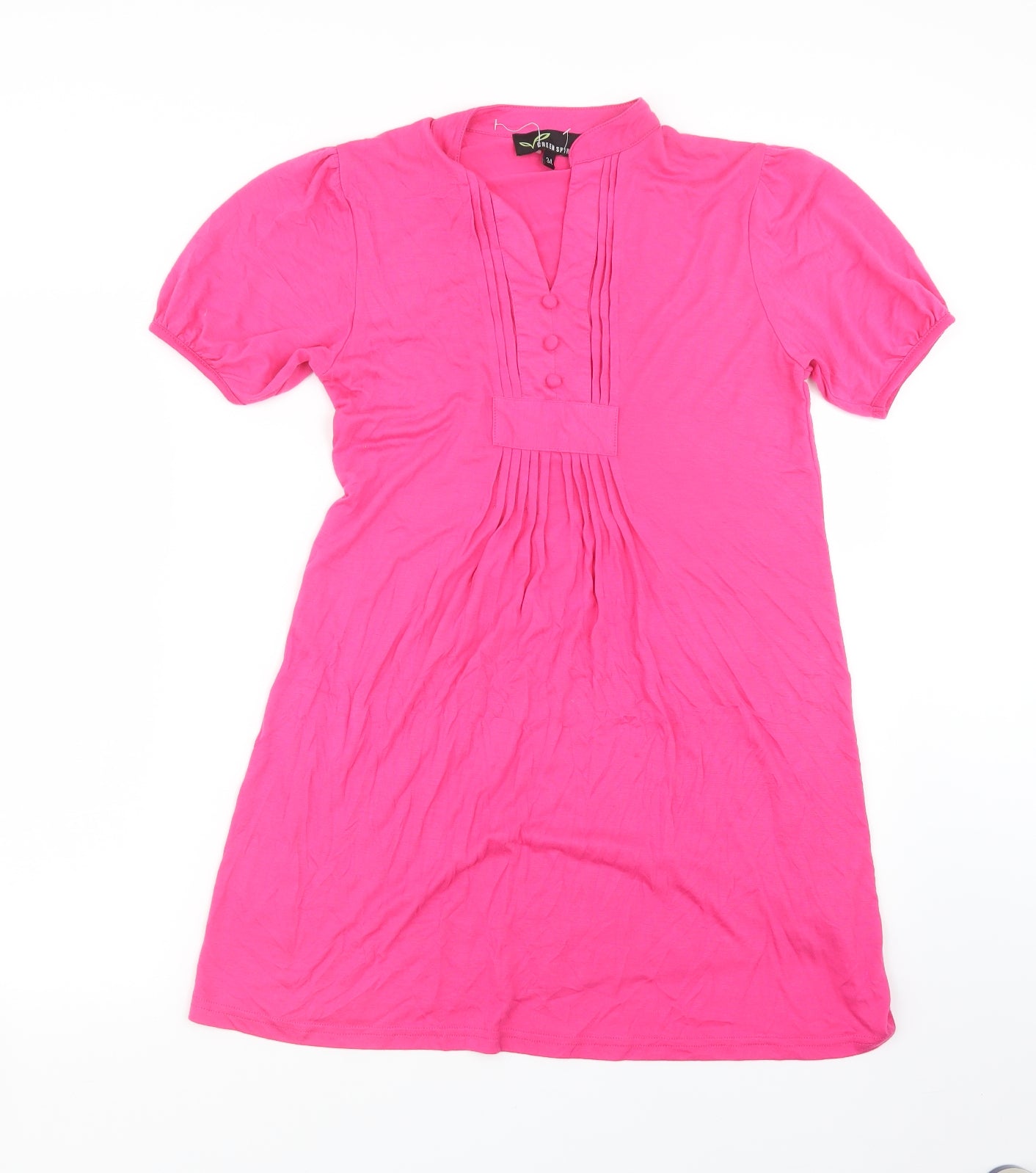 Green Spirit Womens Pink   Basic T-Shirt Size 6