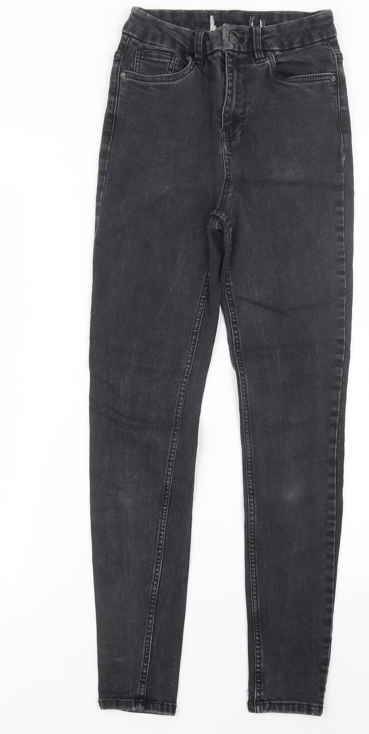 New Look Womens Black Denim Straight Jeans Size 8 L27 in