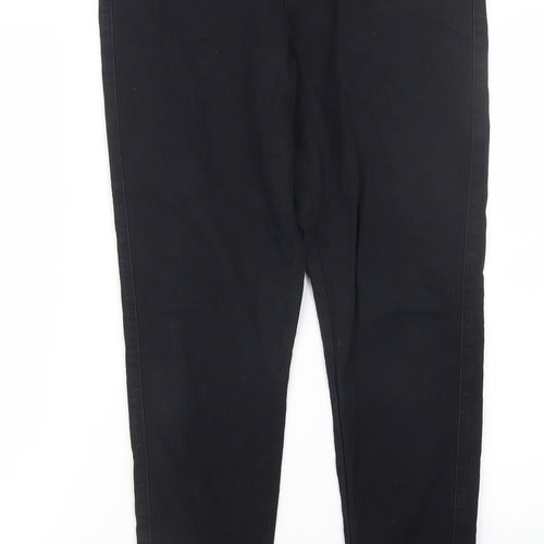 Denim Co. Womens Black  Denim Straight Jeans Size 14 L29.5 in
