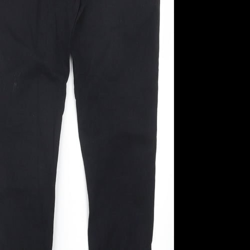 Denim Co. Womens Black  Denim Straight Jeans Size 14 L29.5 in