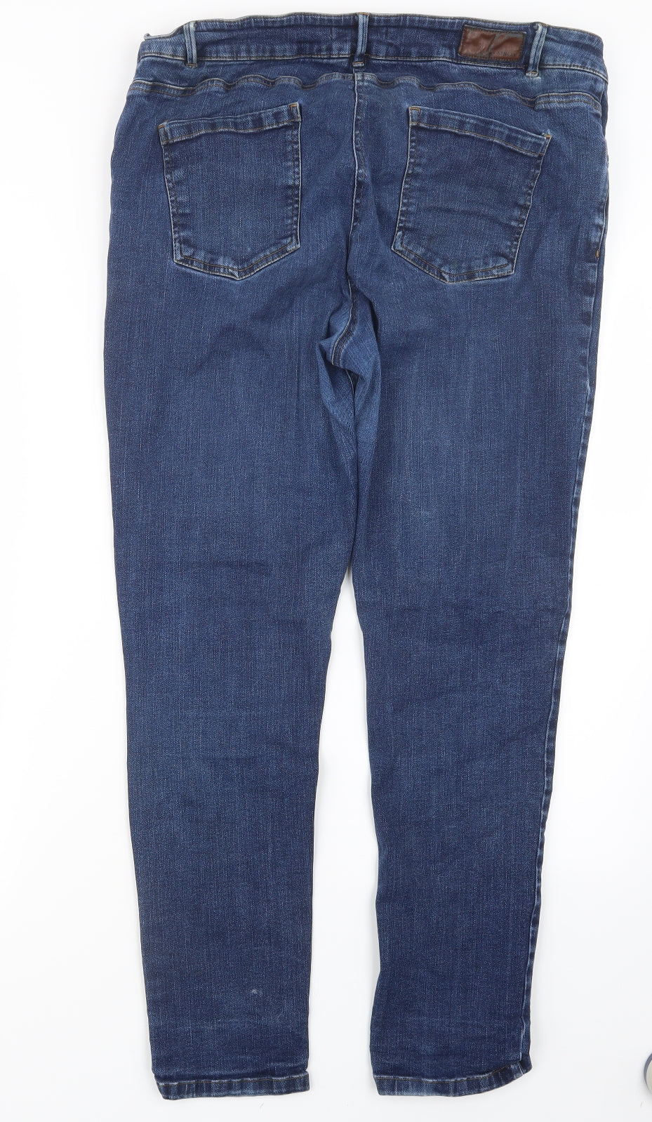 Laura Ashley Womens Blue  Denim Straight Jeans Size 18 L28 in