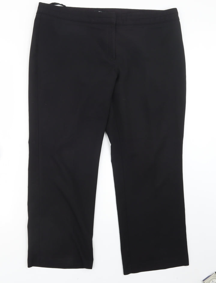 F&F Womens Black Trousers Size 40 in L27 in