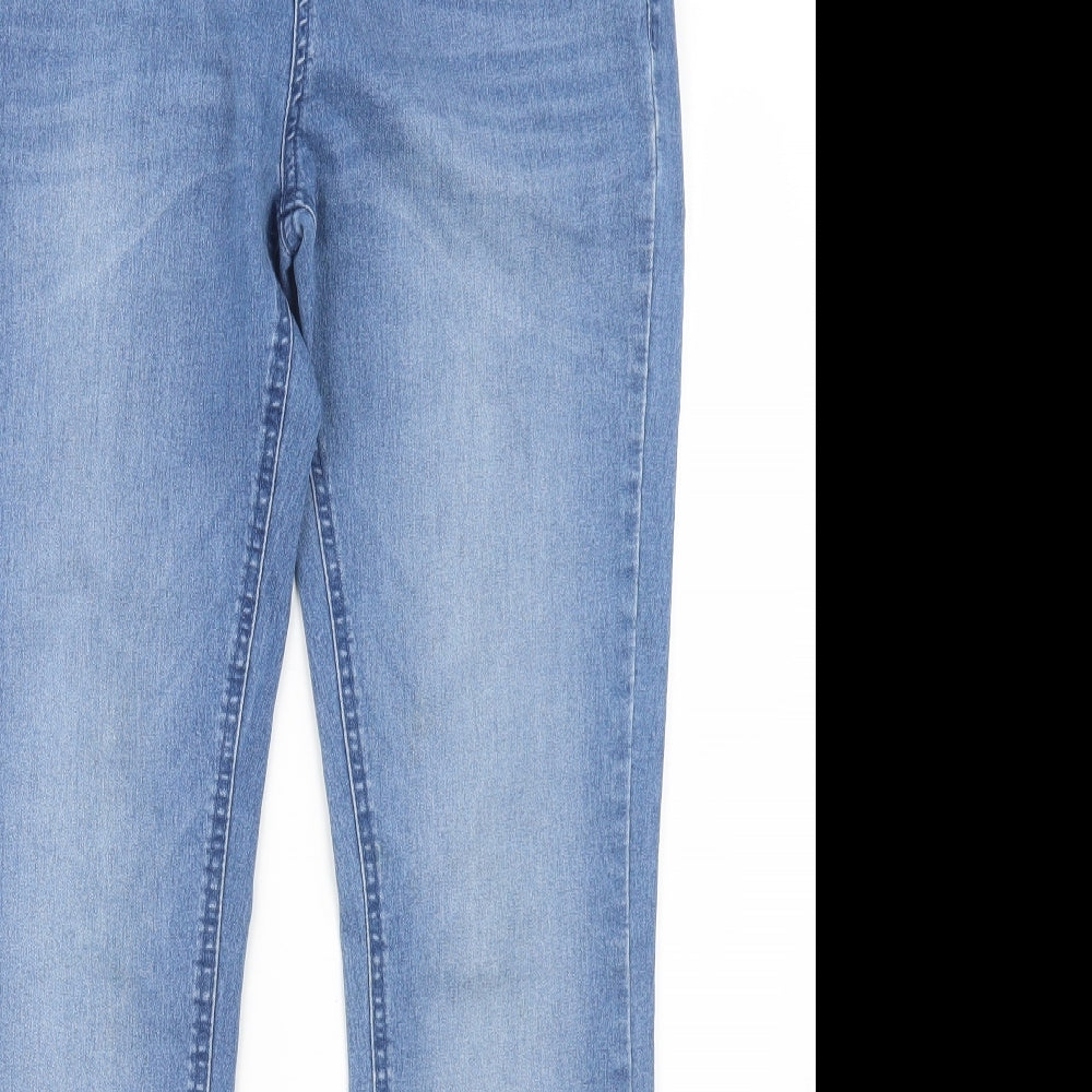 Denim Co. Womens Blue  Denim Straight Jeans Size 12 L29 in