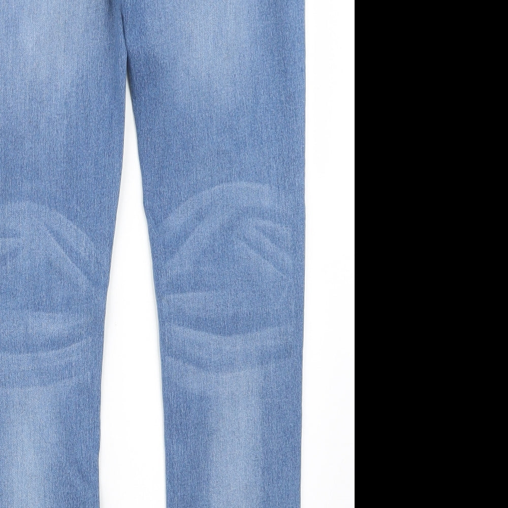 Denim Co. Womens Blue  Denim Straight Jeans Size 12 L29 in