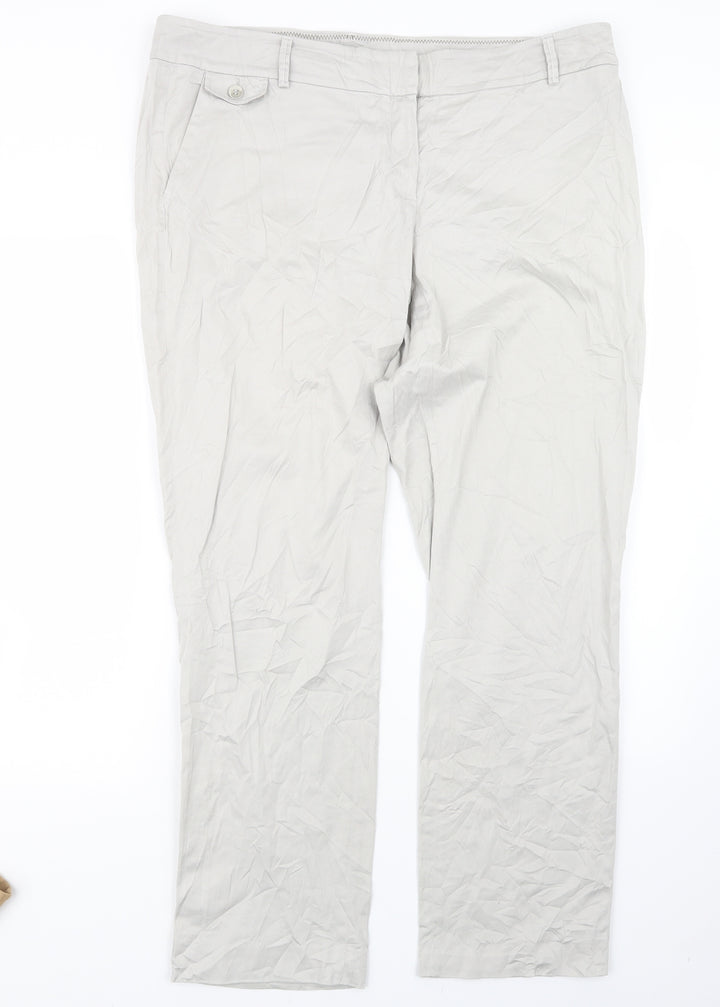 Christian Berg Womens Grey Trousers Size 20 L30 in