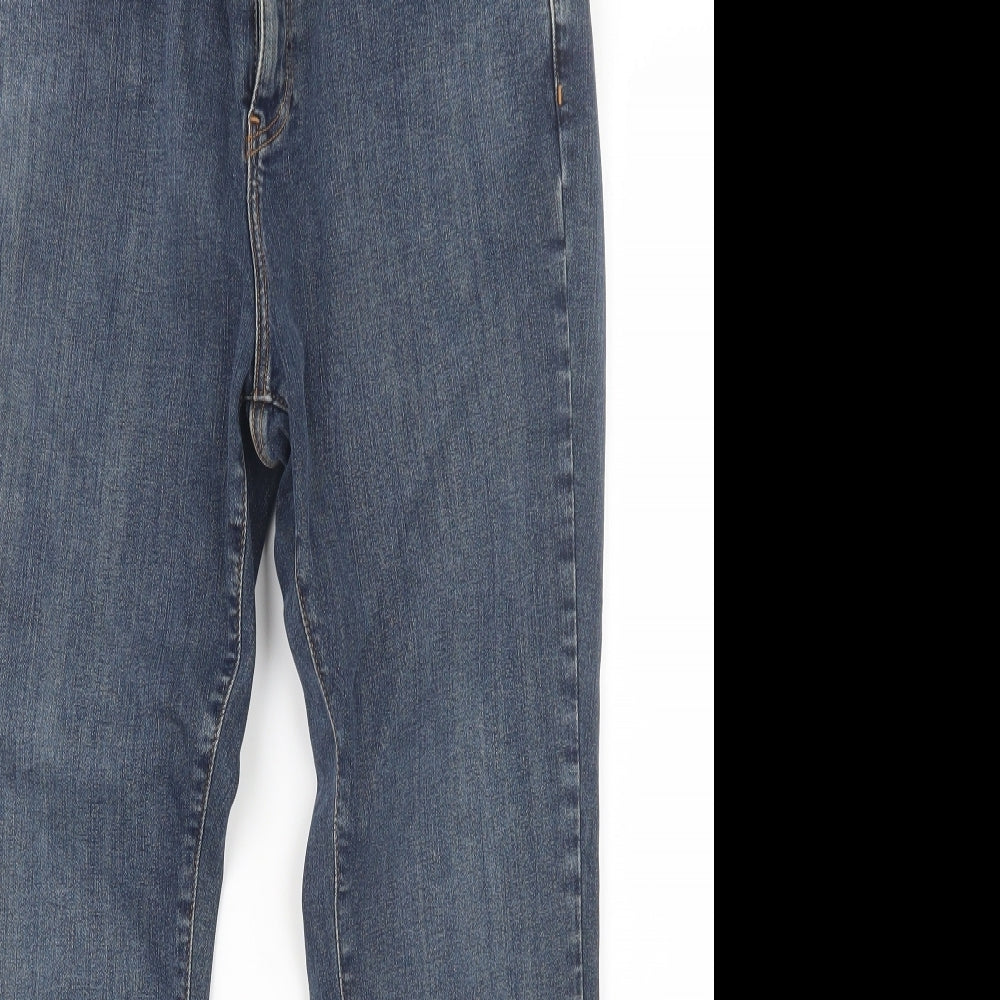 River Island Womens Blue  Denim Straight Jeans Size 12 L25.5 in