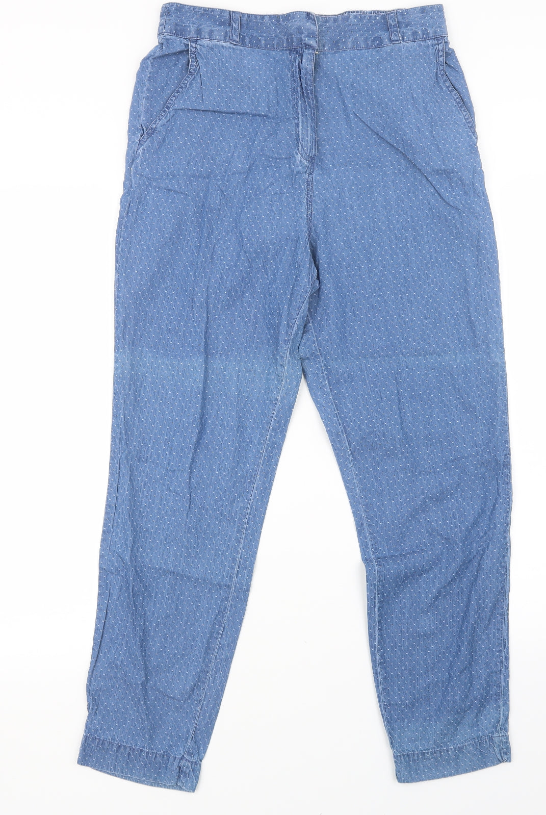 NEXT Womens Blue Polka Dot  Trousers  Size 10 L27 in