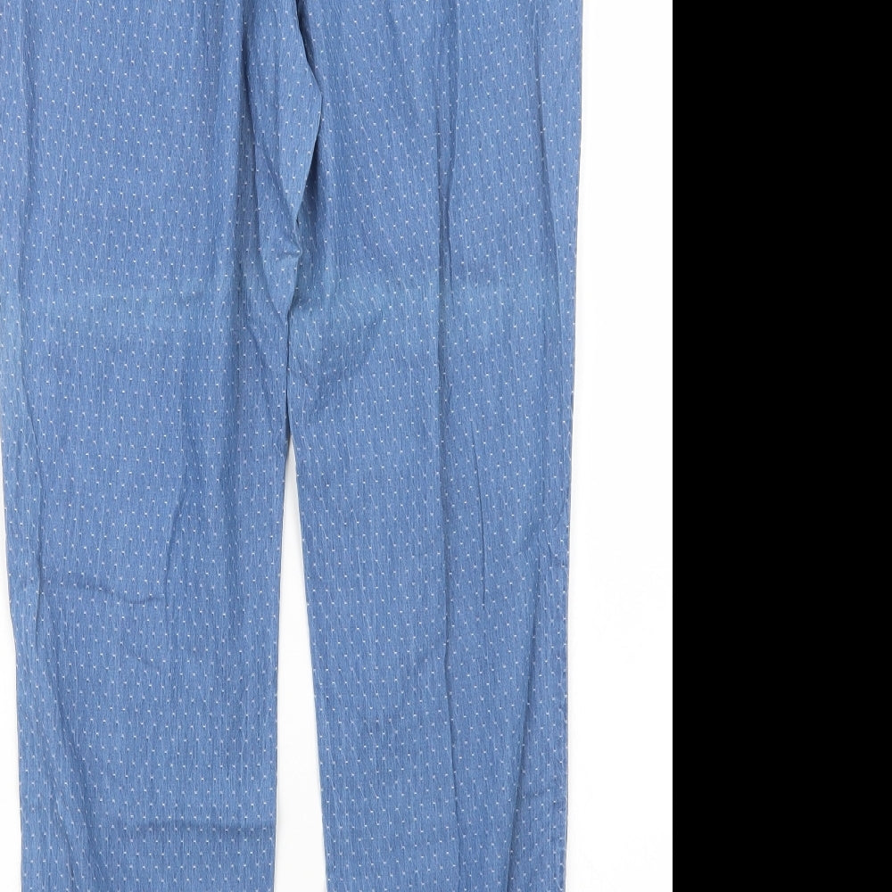 NEXT Womens Blue Polka Dot  Trousers  Size 10 L27 in