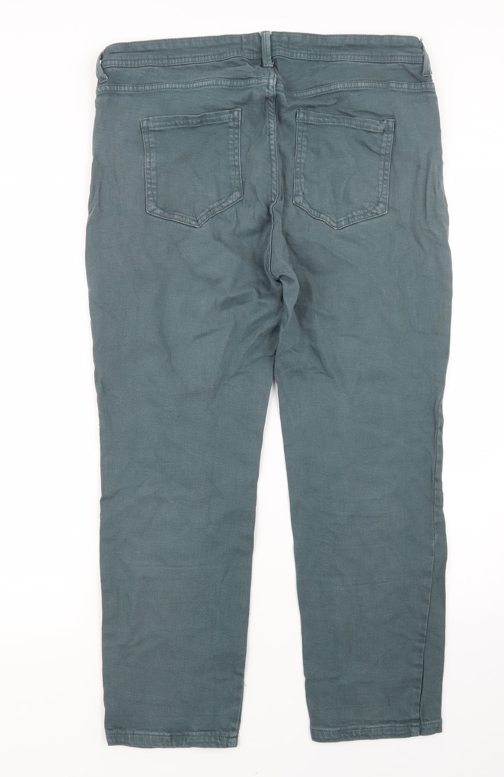 Principles Womens Green  Denim Straight Jeans Size 16 L26 in
