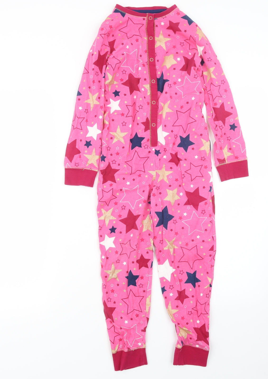 TU Girls Pink Geometric  Top One Piece Size 7-8 Years