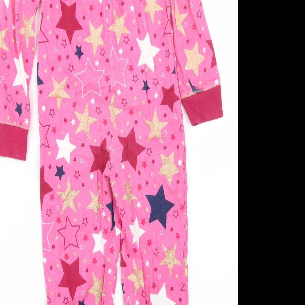 TU Girls Pink Geometric  Top One Piece Size 7-8 Years