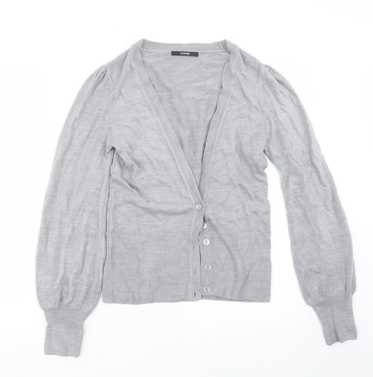 George Womens Grey  Knit Cardigan Jumper Size 10