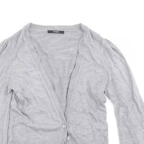 George Womens Grey  Knit Cardigan Jumper Size 10