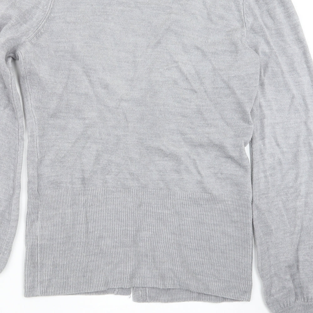 George Womens Grey  Knit Cardigan Jumper Size 10