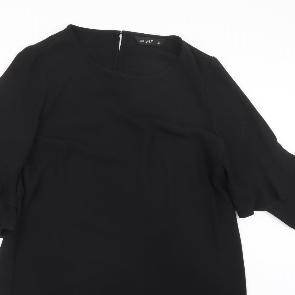 F&F Womens Black   T-Shirt Dress  Size 14